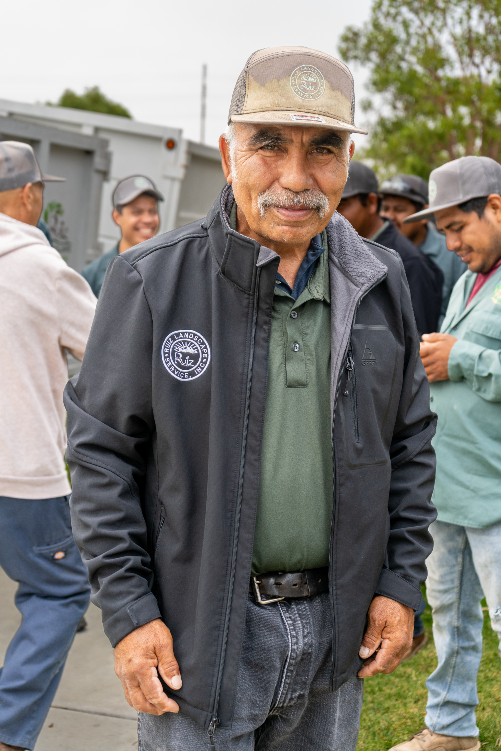 Ruiz Landscape team member on a job site